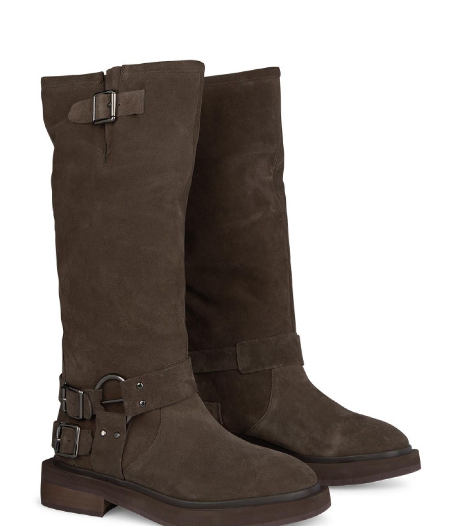 Alma En Pena ALMA Flache Stiefel | Kaufen Sie Flache Stiefel Mit Schnallen