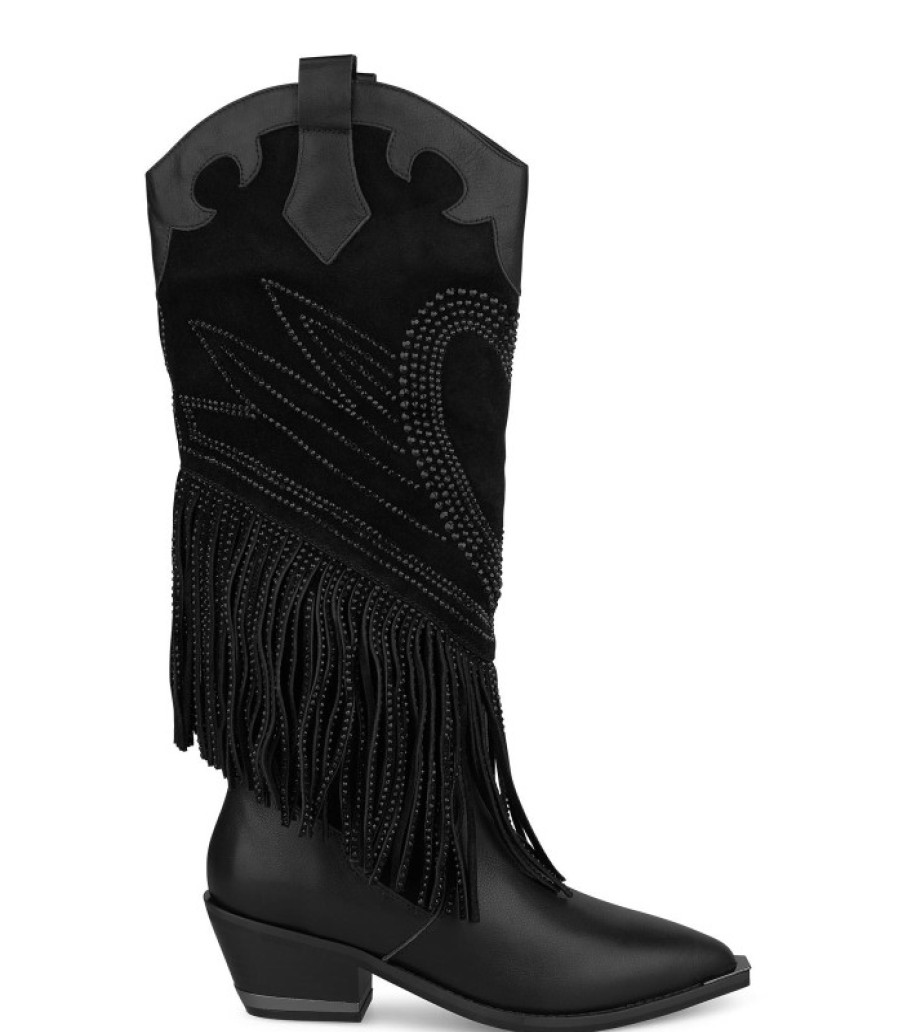 Alma En Pena ALMA Flache Stiefel | Kaufen Sie Bota Con Flecos