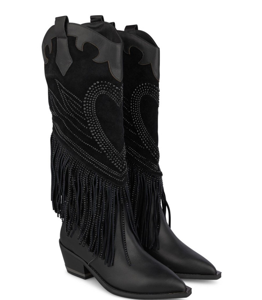 Alma En Pena ALMA Flache Stiefel | Kaufen Sie Bota Con Flecos