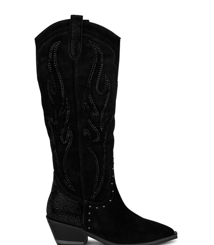 Alma En Pena ALMA Flache Stiefel | Kaufen Sie Cowboystiefel Mit Strassverzierung