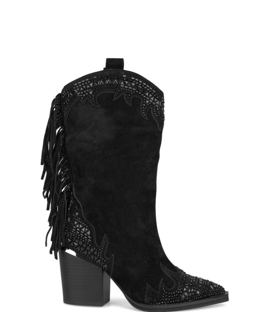 Alma En Pena ALMA Stiefel Mit Absatz | Kaufen Sie Bota Con Flecos Y Pedreria