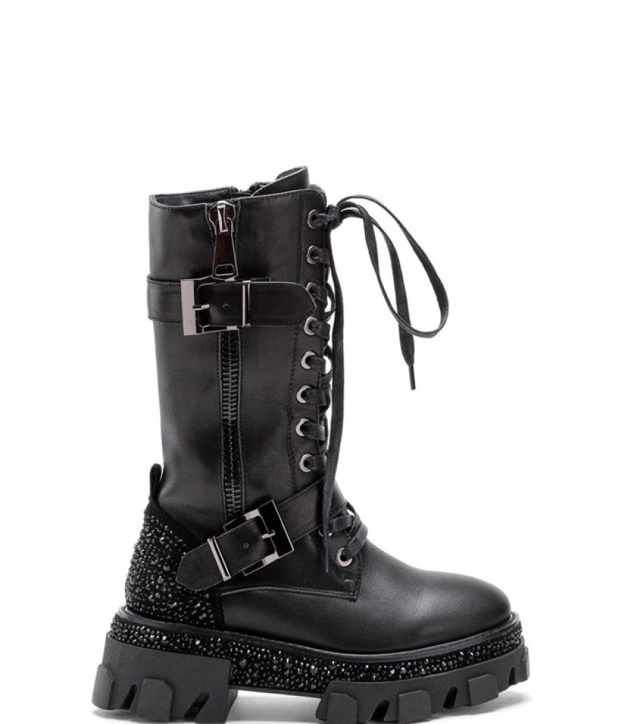 Alma En Pena ALMA Flache Stiefel | Kaufen Sie Stiefel Mit Strassdetail