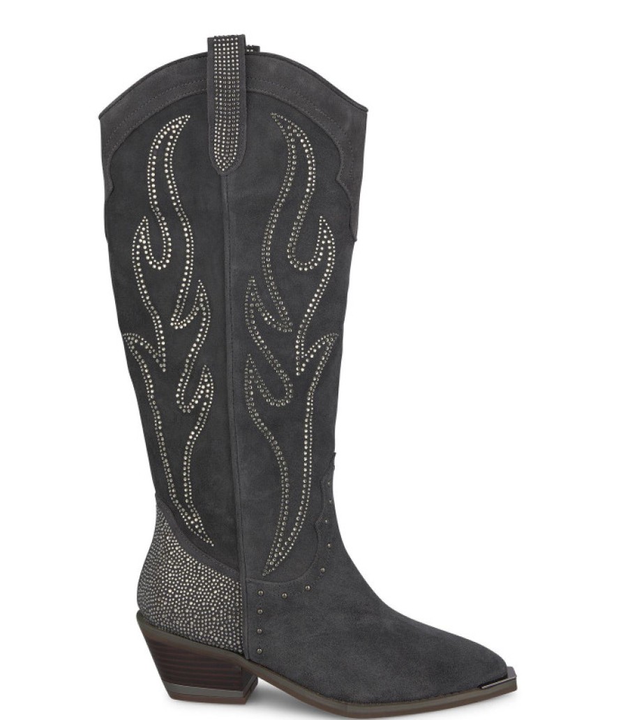 Alma En Pena ALMA Flache Stiefel | Kaufen Sie Cowboystiefel Mit Strassverzierung