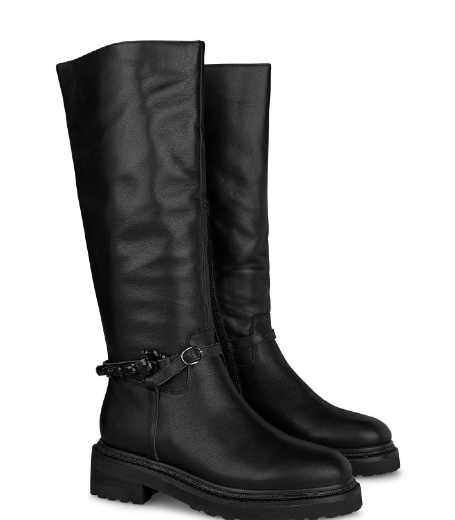 Alma En Pena ALMA Flache Stiefel | Kaufen Sie Flache High-Top-Stiefel